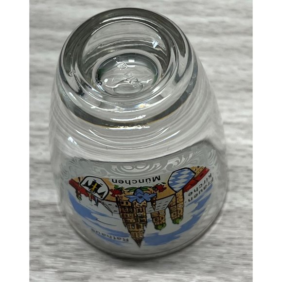 Munchen Germany Shot Glass Vintage Rathaus Frauen Kirche City View - Picture 5 of 7